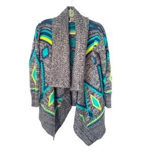 ROXY Tribal Print Wrap Sweater